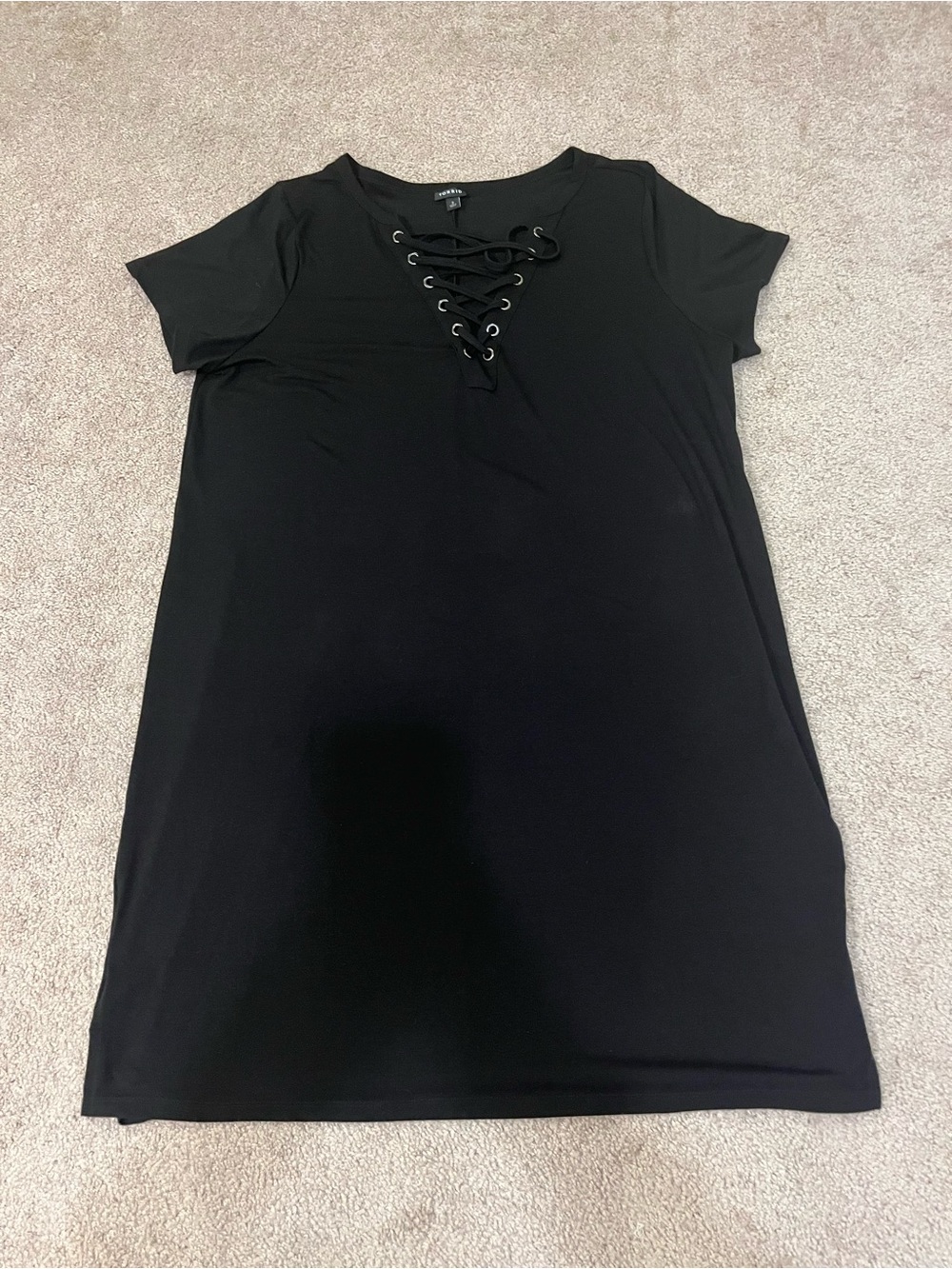 Torrid Size 2 Jersey Lace Up Shift Mini Dress - Picture 2 of 7
